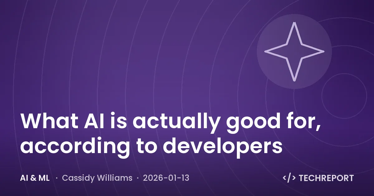 AI & ML — What AI is actually good for, according to developers