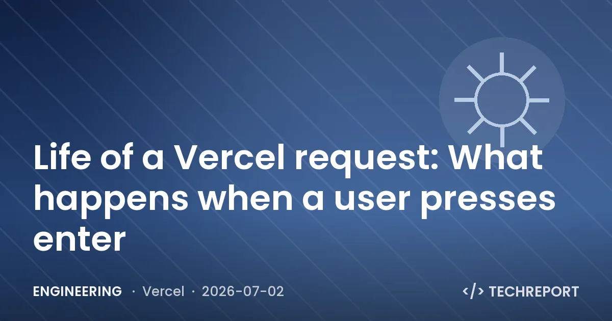 Life of a Vercel request: What happens when a user presses enter