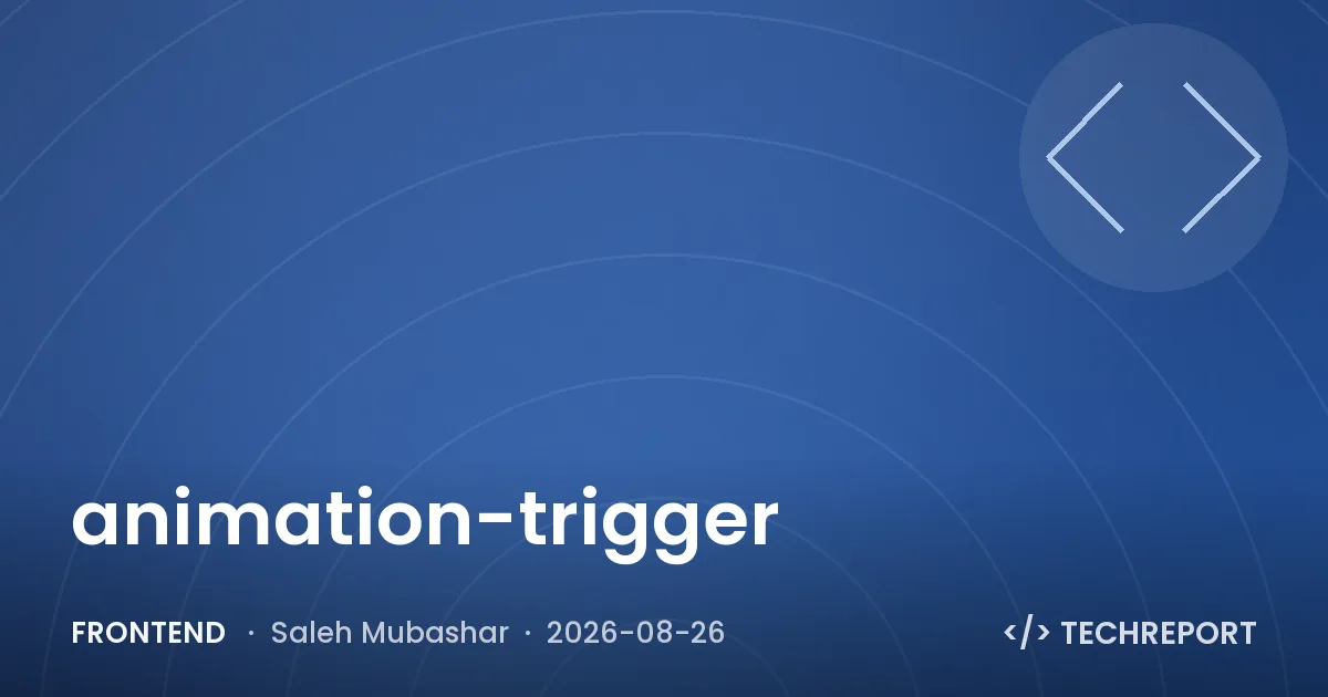 Frontend — animation-trigger