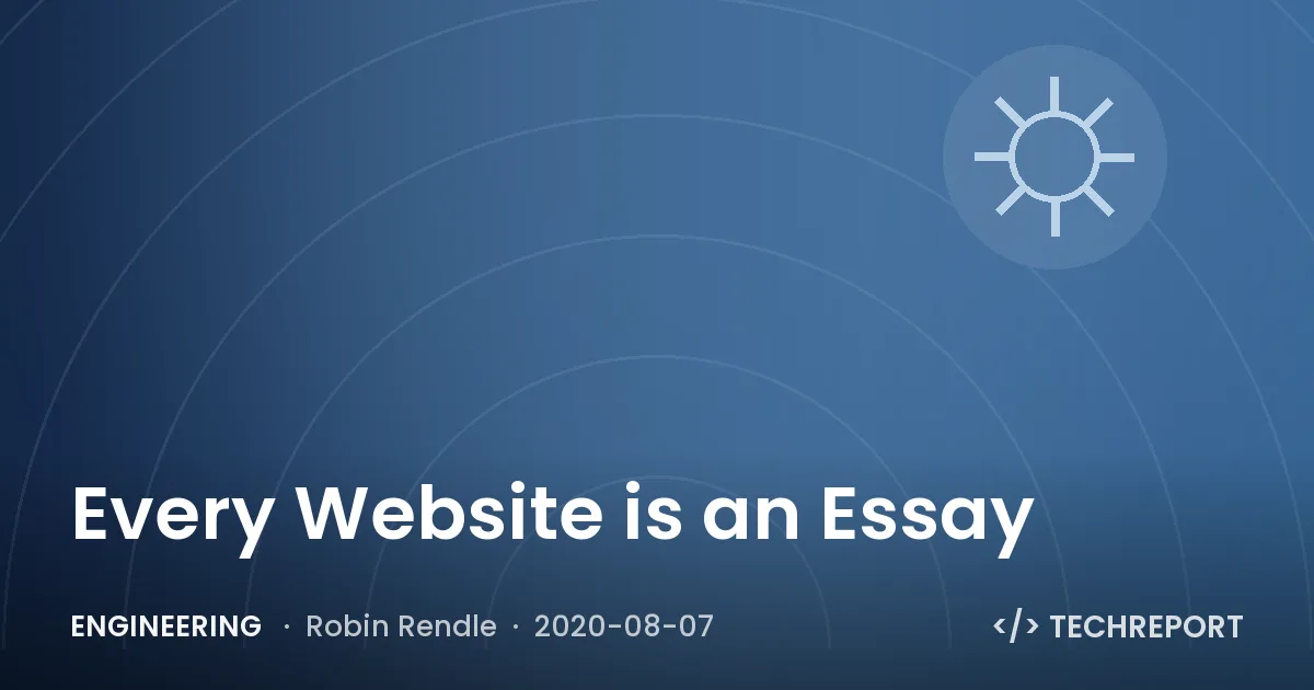 Engineering — Every Website is an Essay
