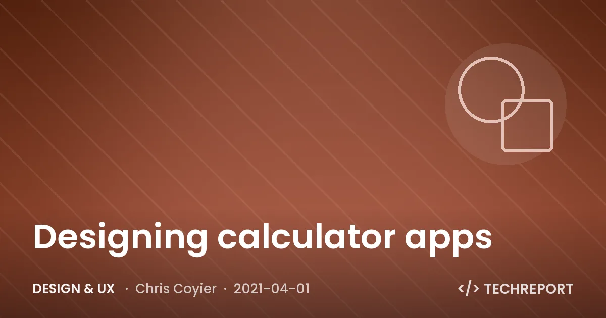 Designing calculator apps