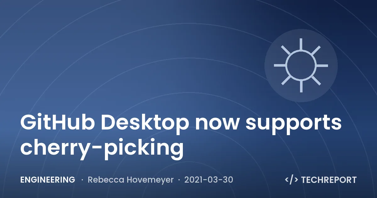 GitHub Desktop now supports cherry-picking