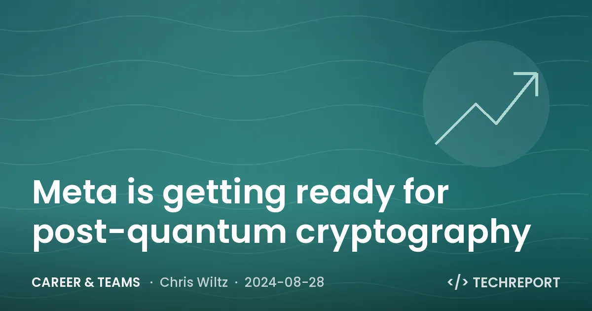 Career & Teams — Meta is getting ready for post-quantum cryptography