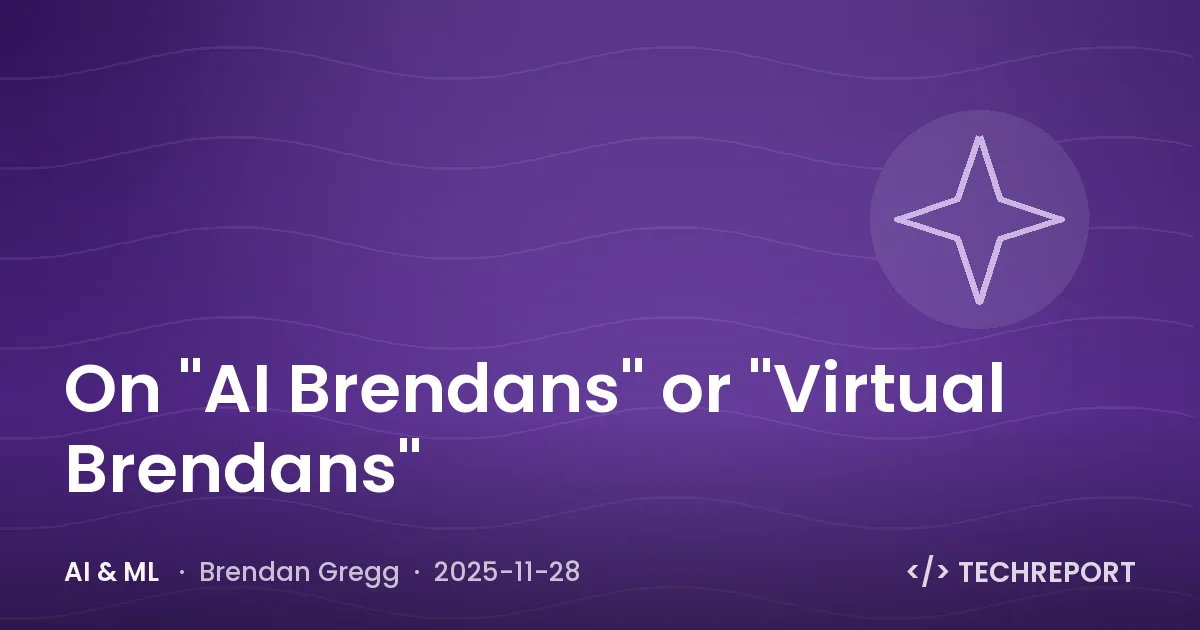 AI & ML — On "AI Brendans" or "Virtual Brendans"