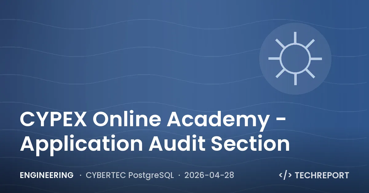 Engineering — CYPEX Online Academy - Application Audit Section