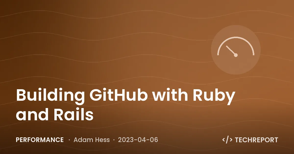 Performance — Building GitHub with Ruby and Rails