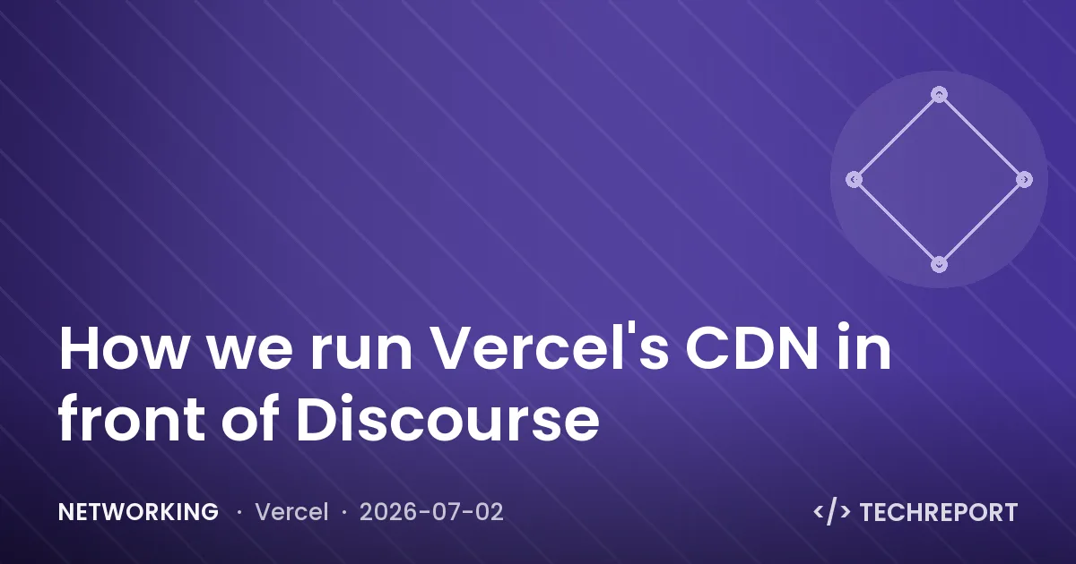 Networking — How we run Vercel's CDN in front of Discourse