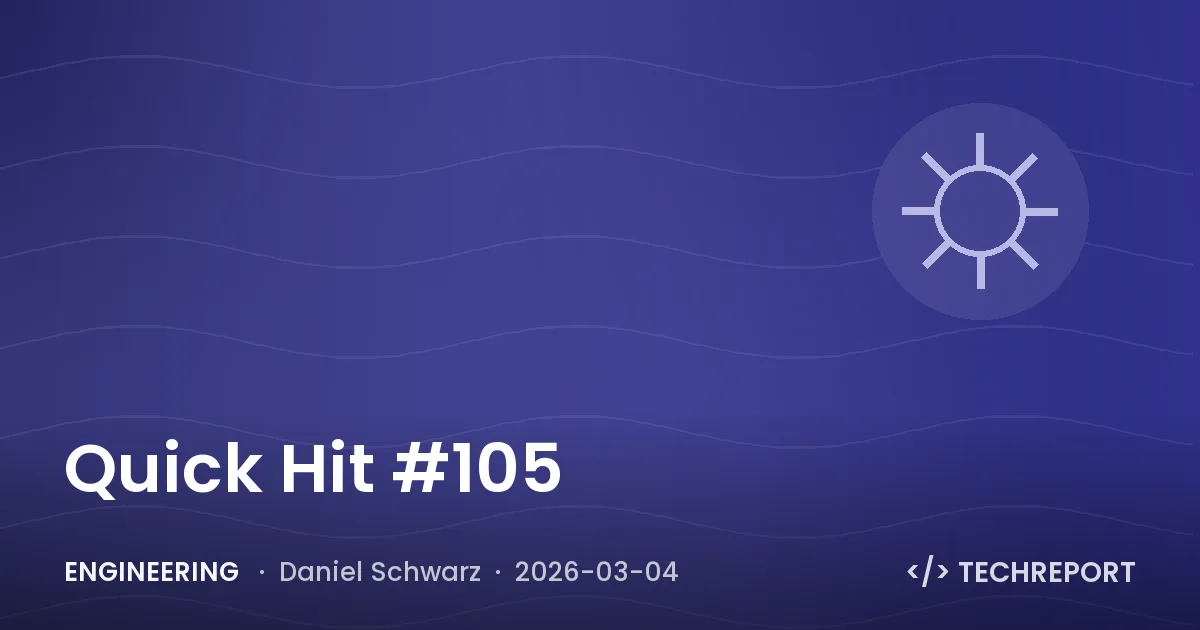 Engineering — Quick Hit #105