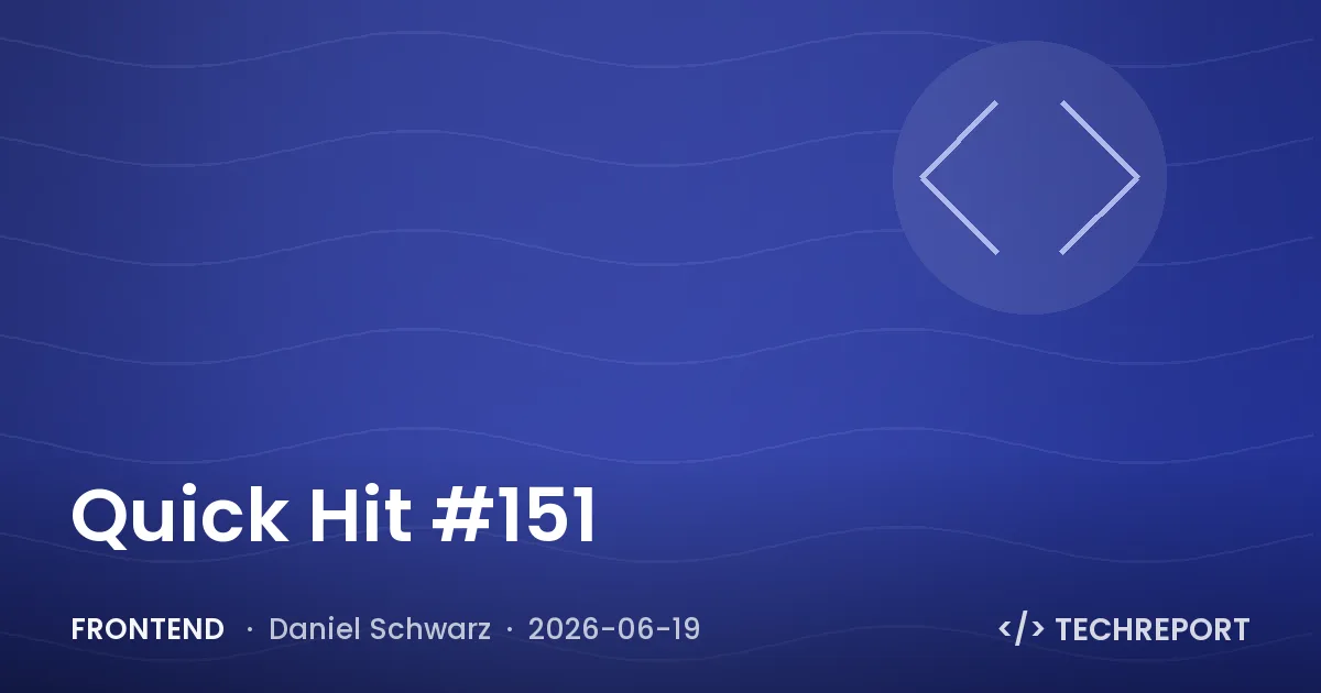Frontend — Quick Hit #151