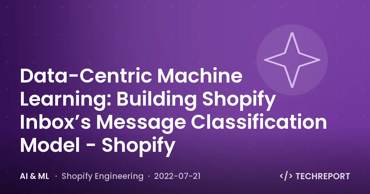 AI & ML — Data-Centric Machine Learning: Building Shopify Inbox’s Message Classification Model - Shopify