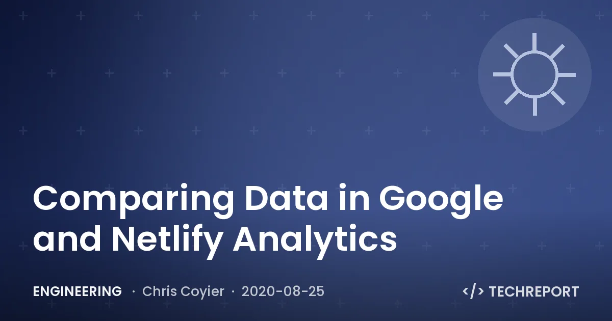 Comparing Data in Google and Netlify Analytics