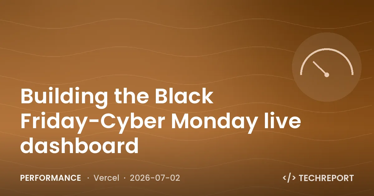 Performance — Building the Black Friday-Cyber Monday live dashboard