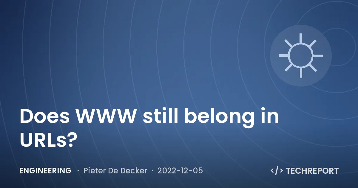 Does WWW still belong in URLs?