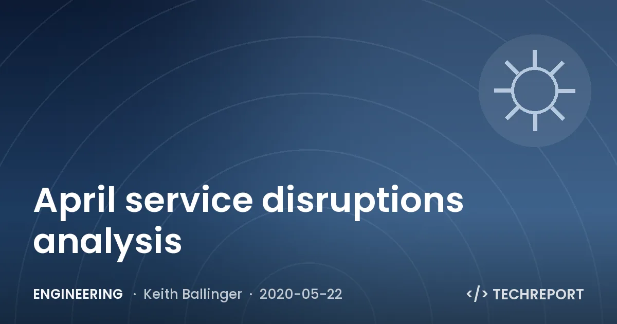 Engineering — April service disruptions analysis