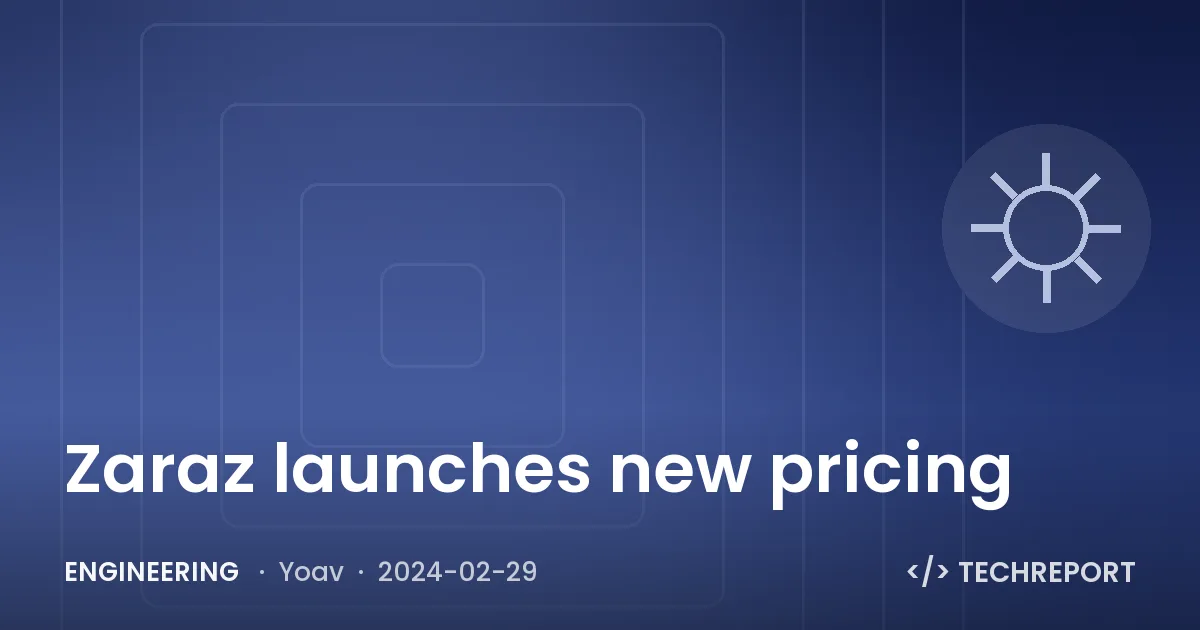 Engineering — Zaraz launches new pricing