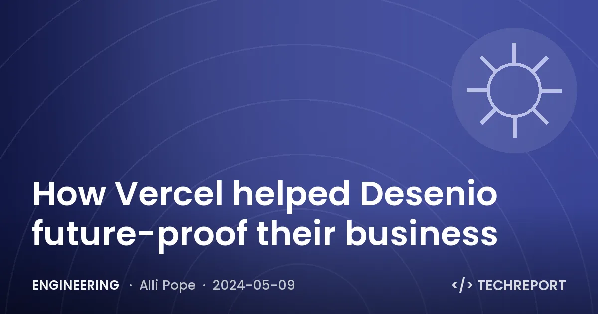 How Vercel helped Desenio future-proof their business