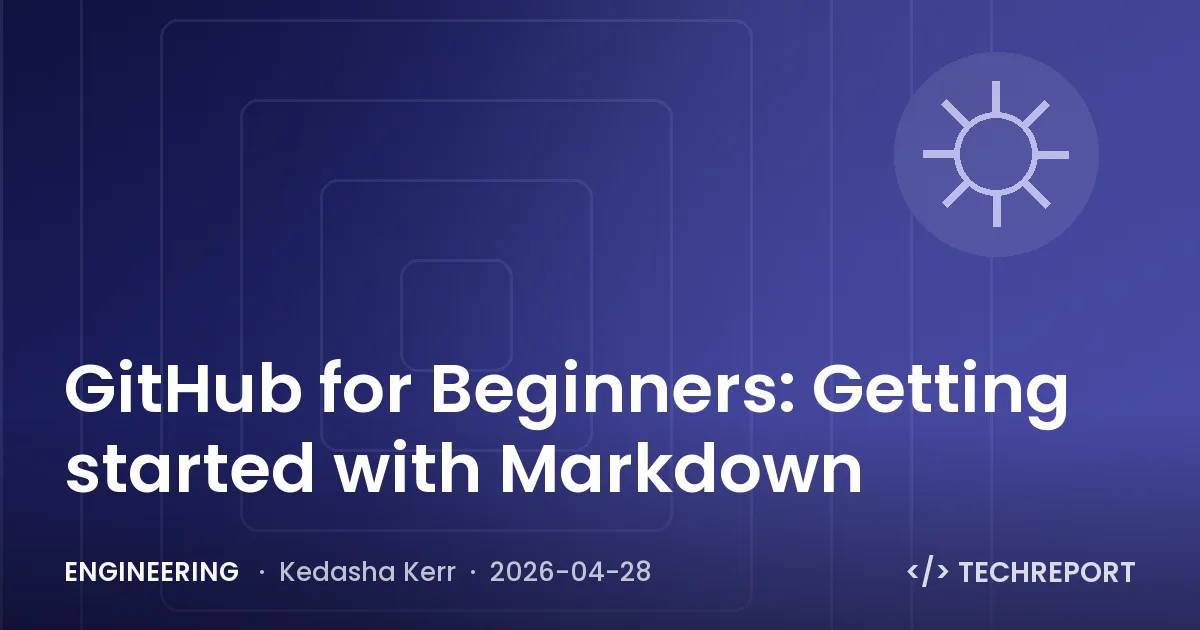 GitHub for Beginners: Getting started with Markdown
