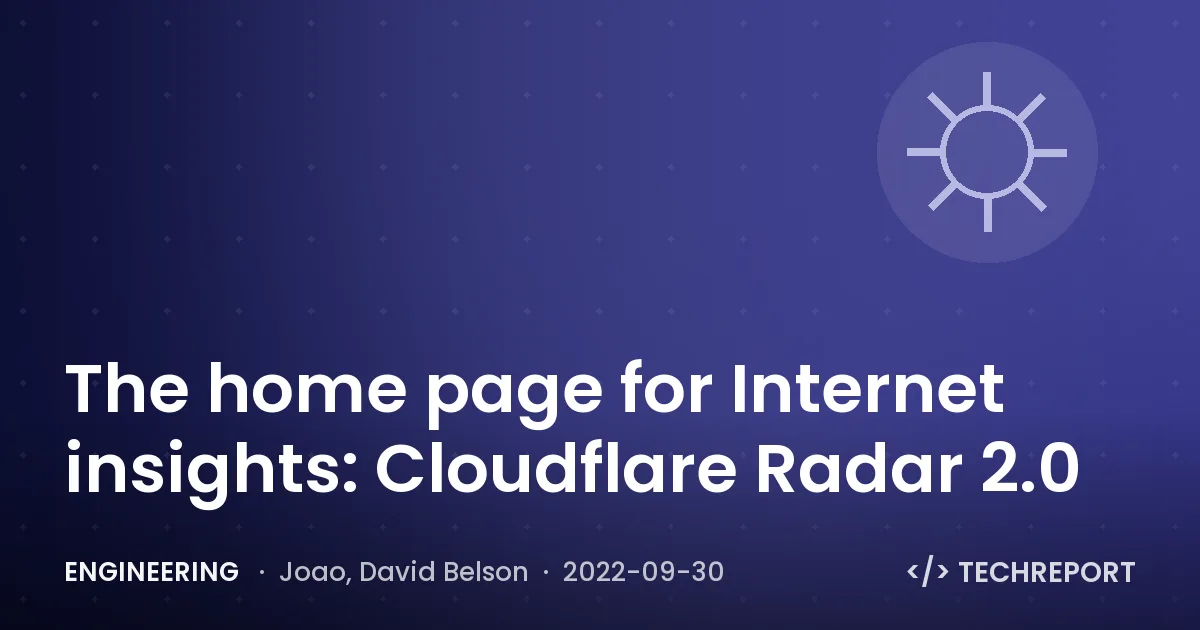 The home page for Internet insights: Cloudflare Radar 2.0