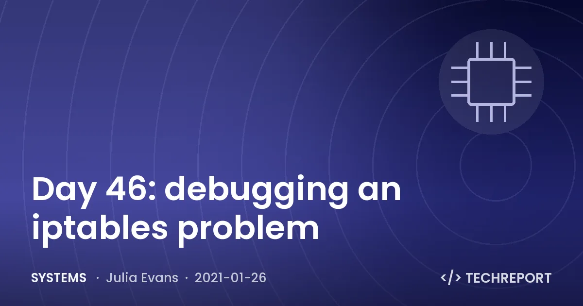Systems — Day 46: debugging an iptables problem