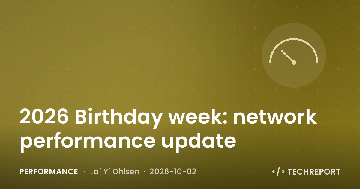 2026 Birthday week: network performance update
