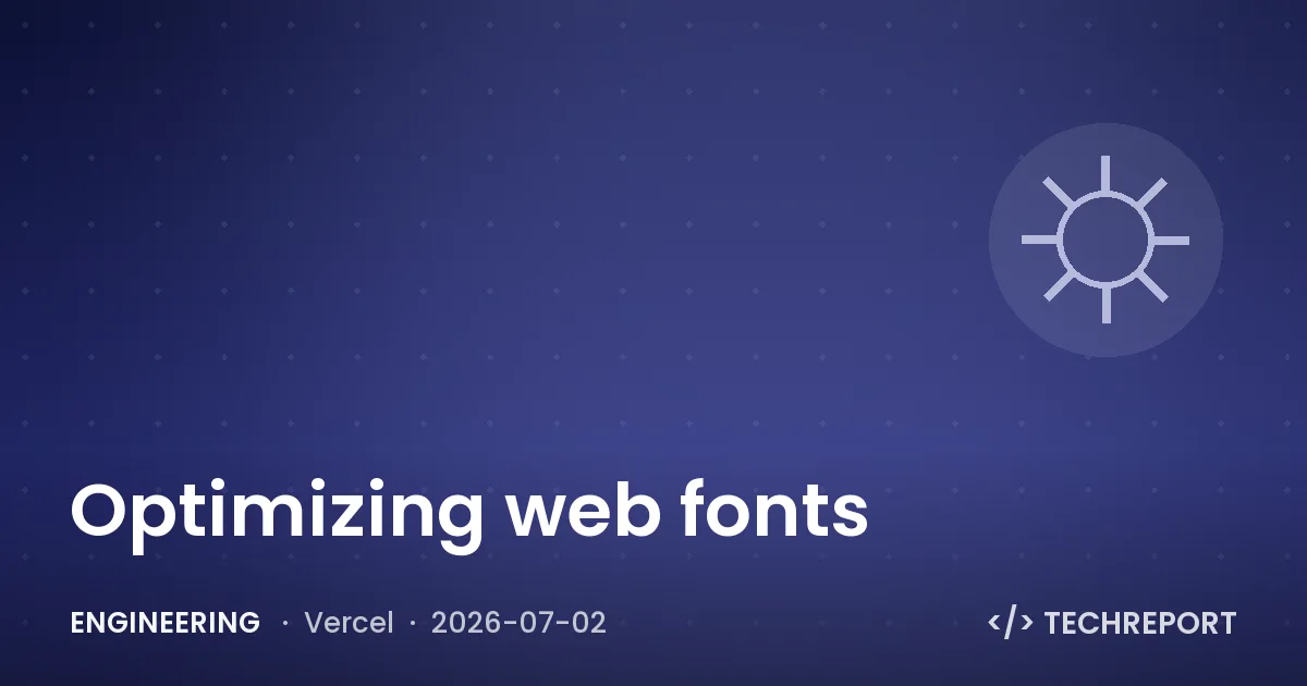 Optimizing web fonts