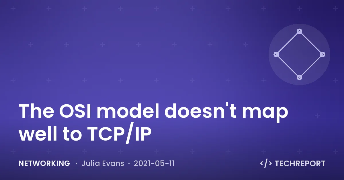 Networking — The OSI model doesn't map well to TCP/IP