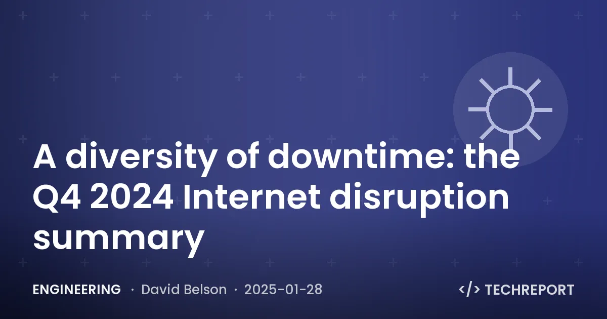 A diversity of downtime: the Q4 2024 Internet disruption summary
