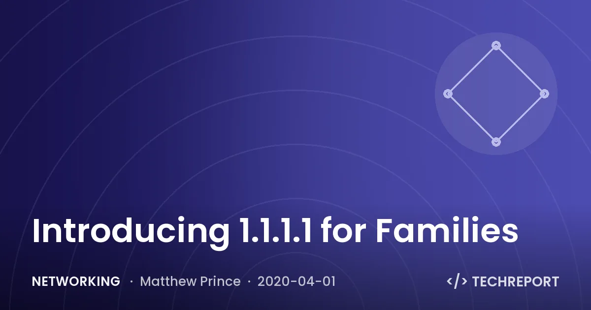 Networking — Introducing 1.1.1.1 for Families
