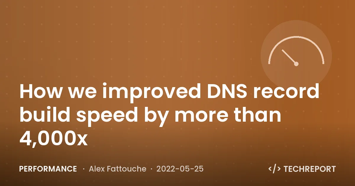 How we improved DNS record build speed by more than 4,000x