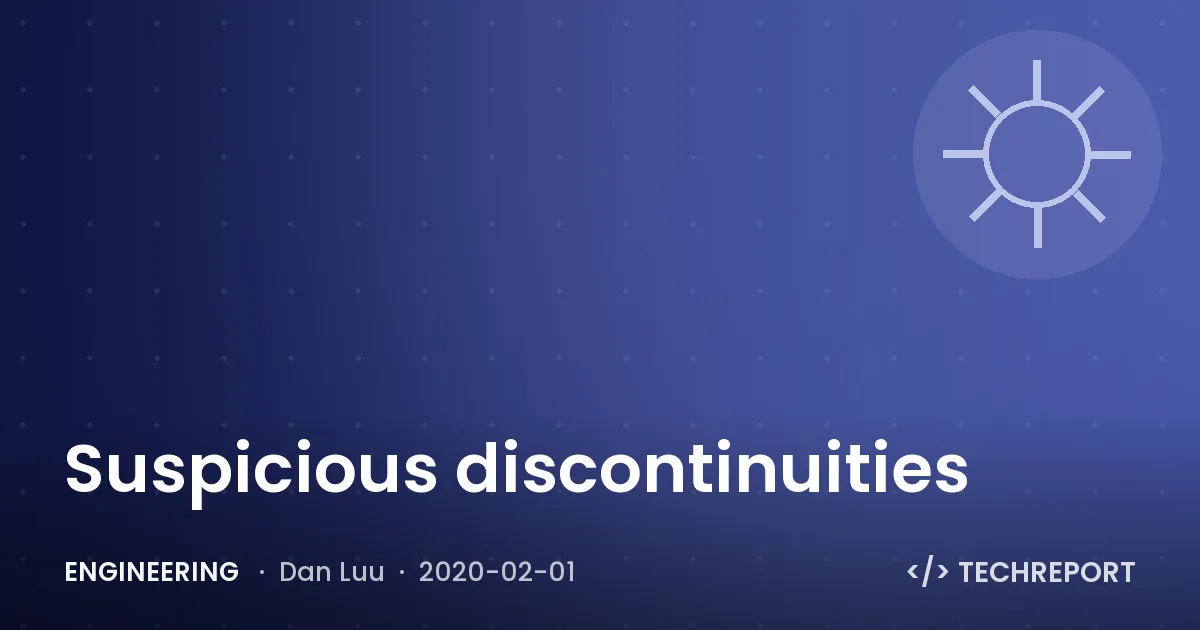 Engineering — Suspicious discontinuities