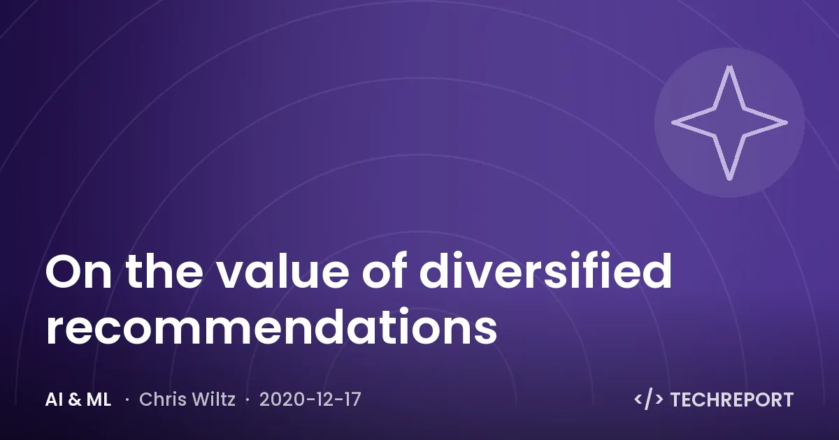 On the value of diversified recommendations