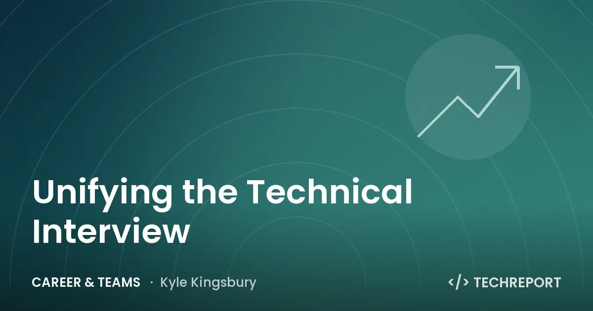 Career & Teams — Unifying the Technical Interview