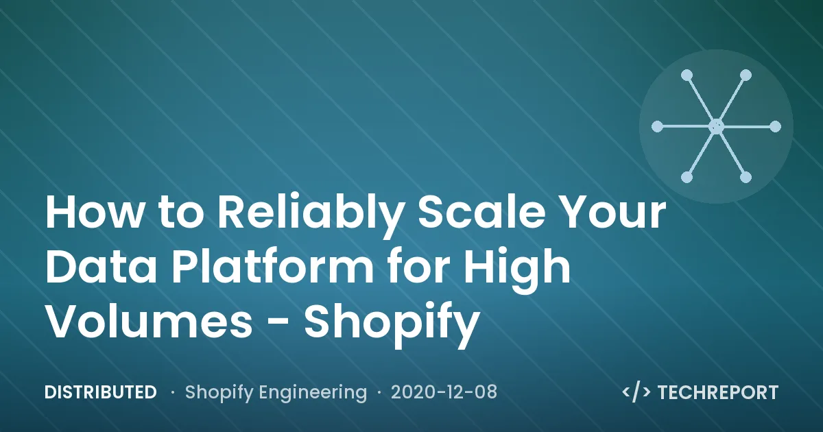Distributed — How to Reliably Scale Your Data Platform for High Volumes - Shopify