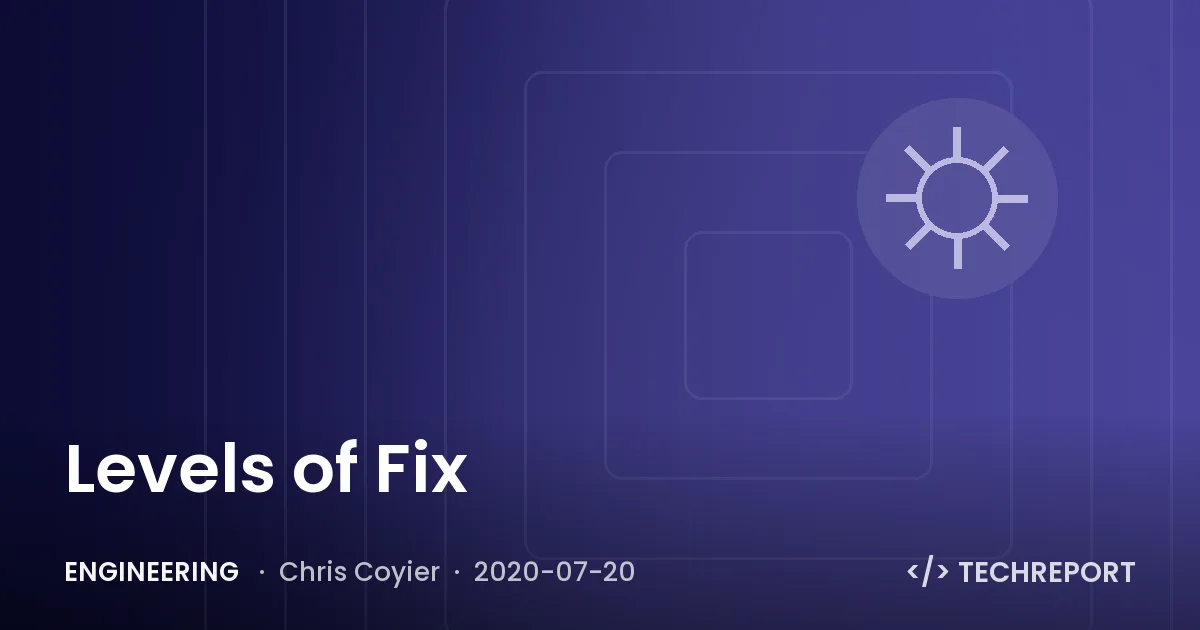 Levels of Fix