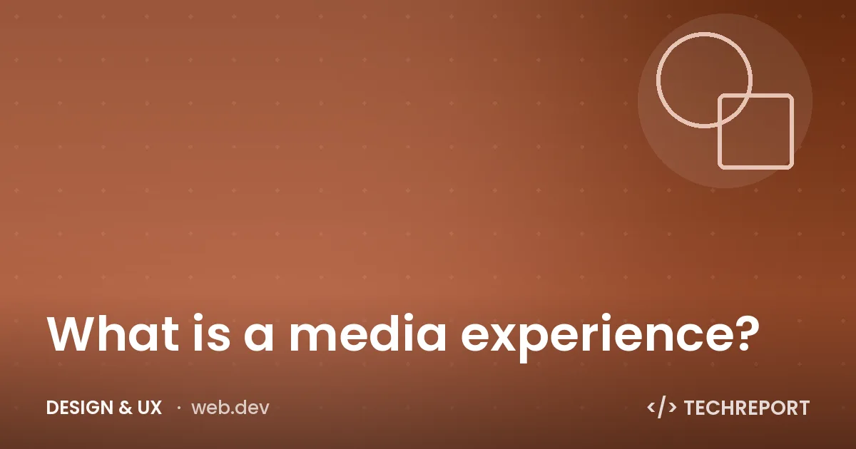 What is a media experience?