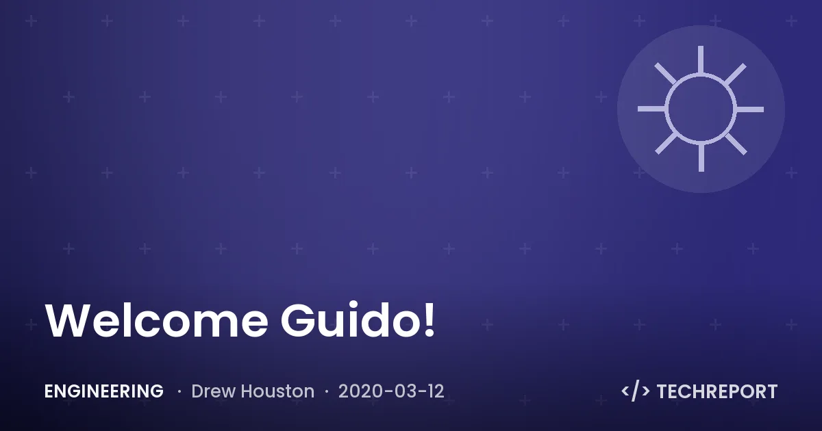 Welcome Guido!
