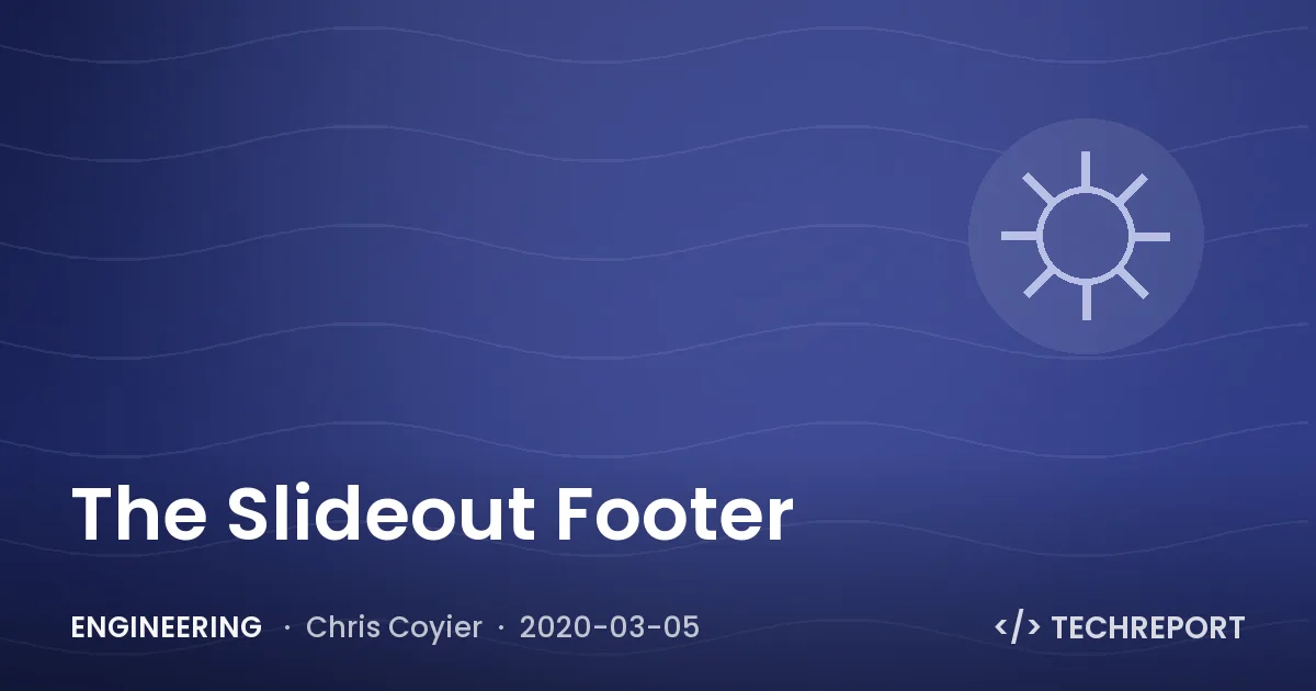 The Slideout Footer