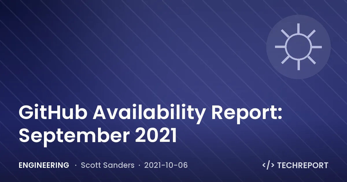 GitHub Availability Report: September 2021
