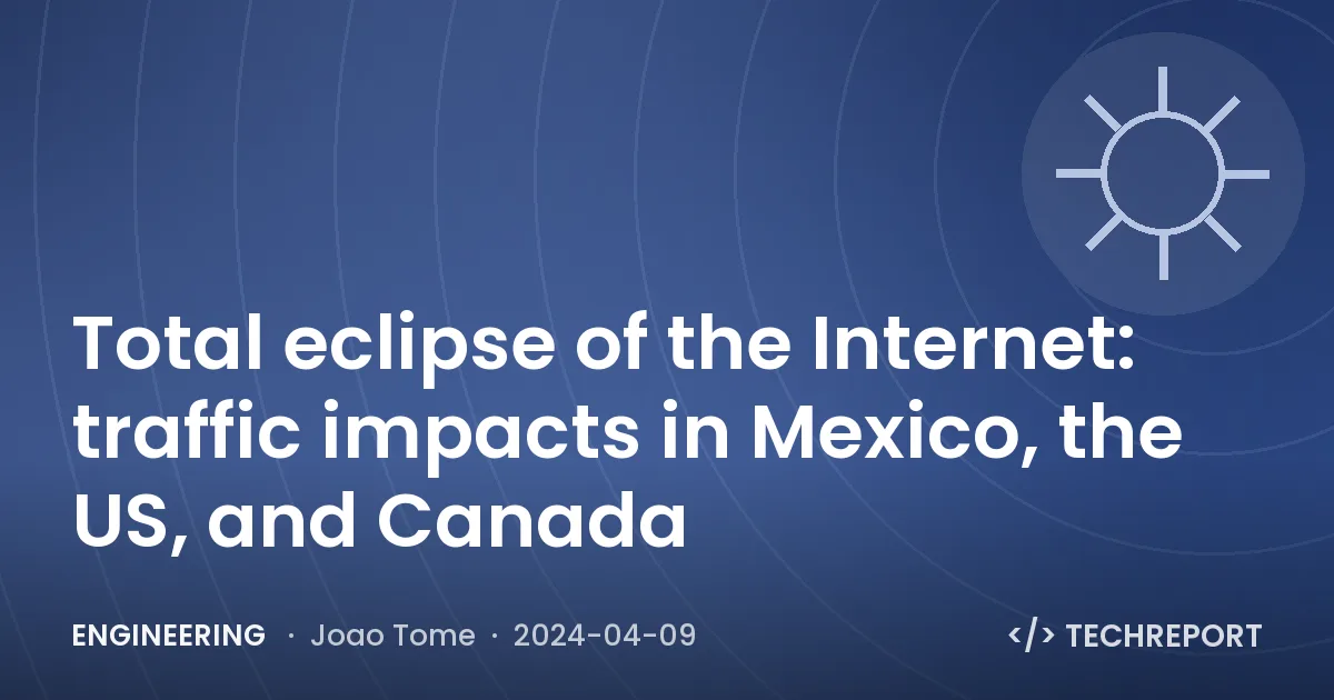 Total eclipse of the Internet: traffic impacts in Mexico, the US, and Canada