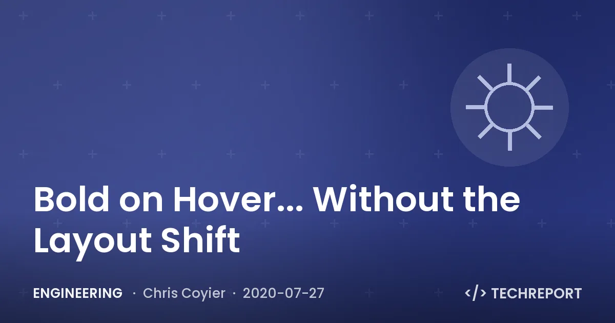 Bold on Hover... Without the Layout Shift