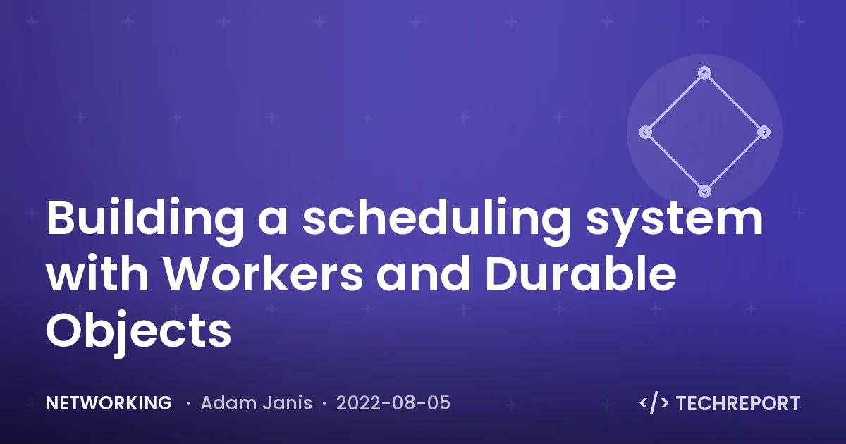 Networking — Building a scheduling system with Workers and Durable Objects