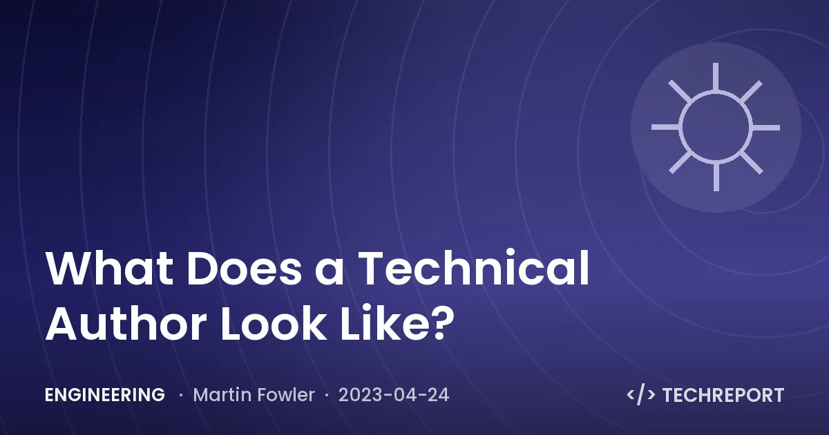 Engineering — What Does a Technical Author Look Like?