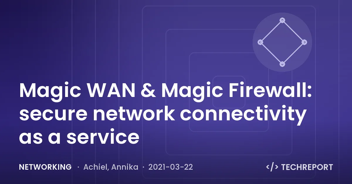 Magic WAN & Magic Firewall: secure network connectivity as a service