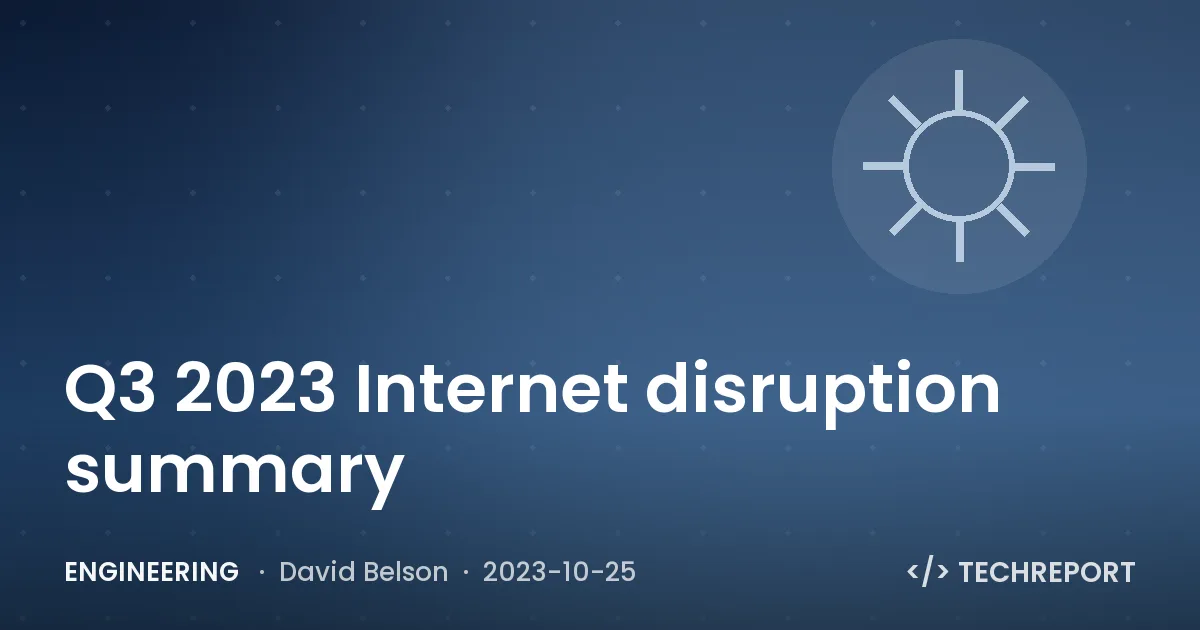 Engineering — Q3 2023 Internet disruption summary