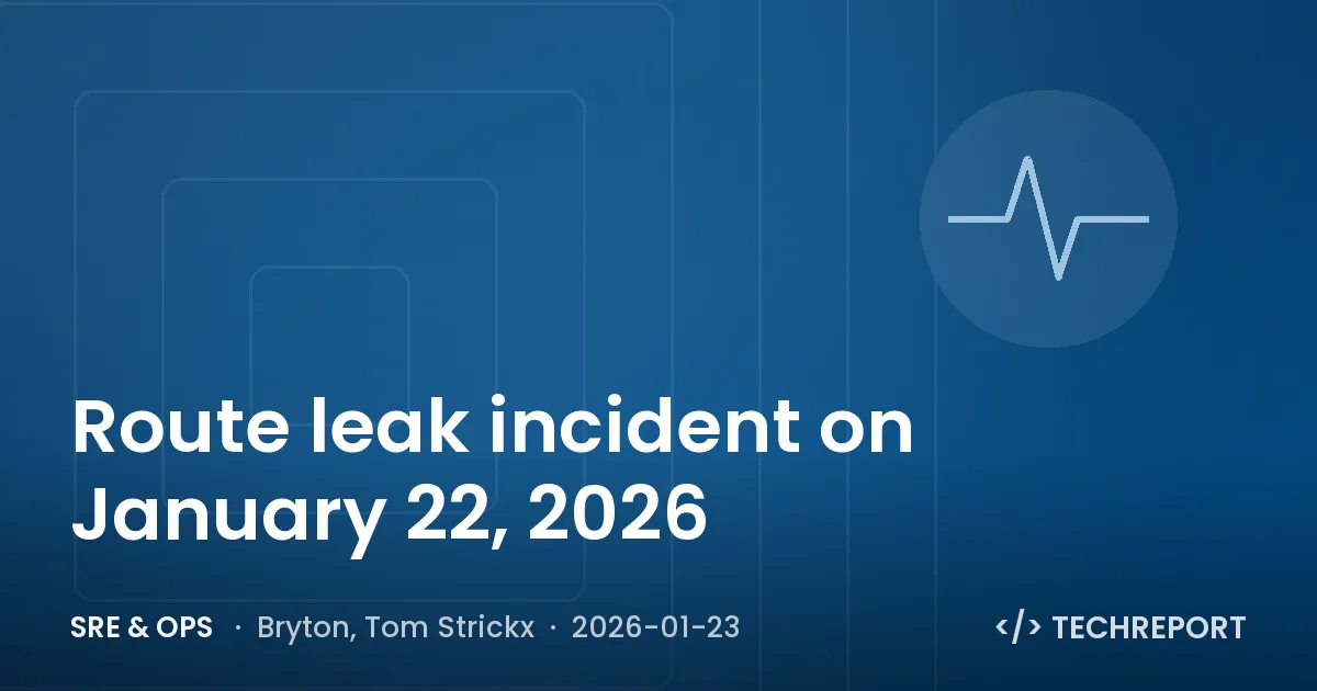 SRE & Ops — Route leak incident on January 22, 2026