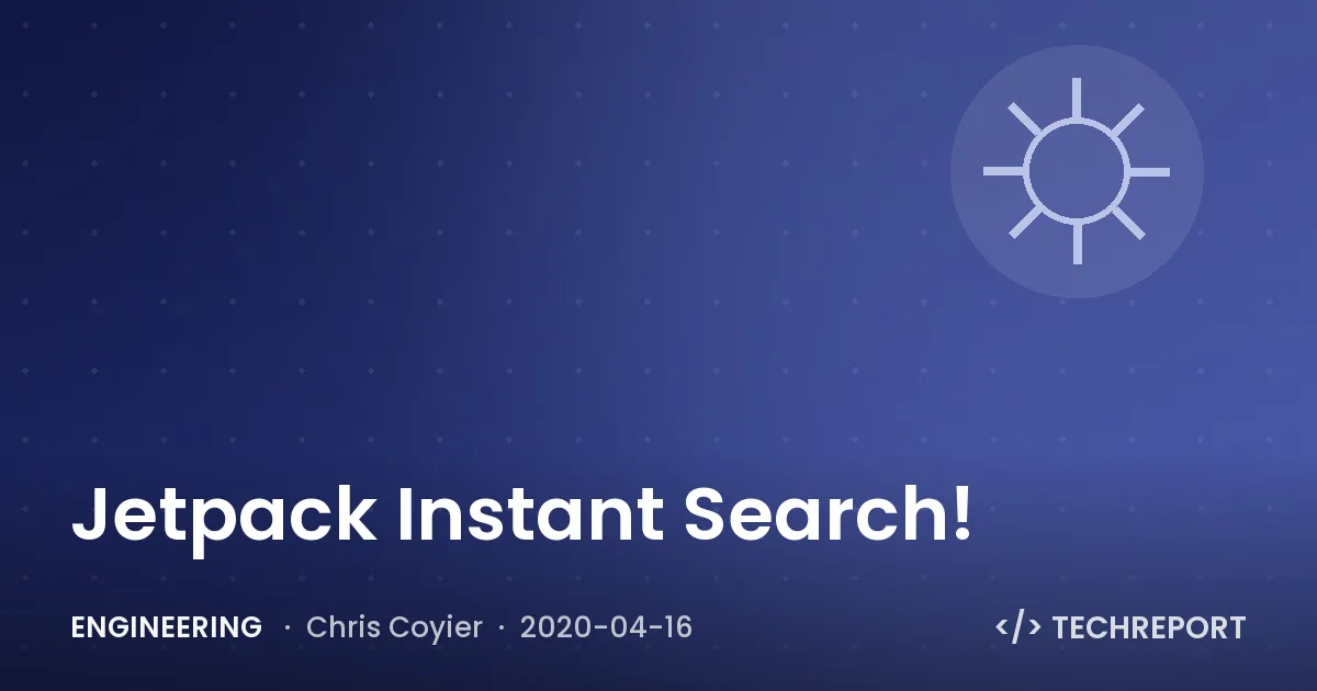 Jetpack Instant Search!