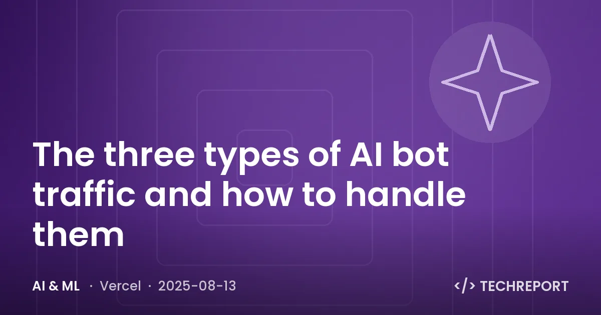 AI & ML — The three types of AI bot traffic and how to handle them