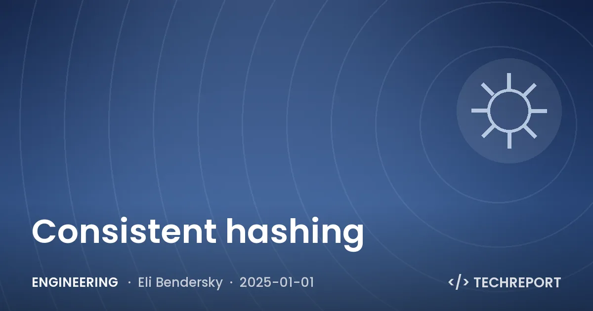 Consistent hashing