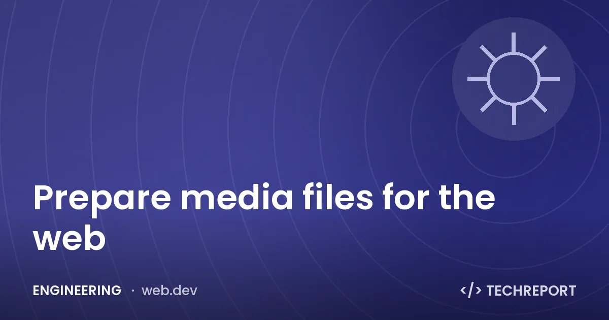 Prepare media files for the web