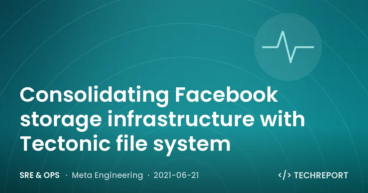 Consolidating Facebook storage infrastructure with Tectonic file system